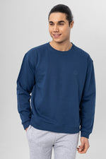 Bisiklet Yaka Pamuklu Sweatshirt